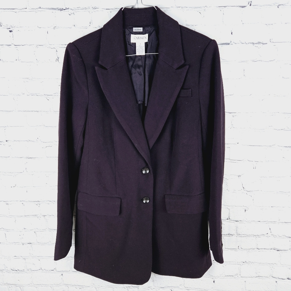 CARMEN MARC VALVO | 2 button long blazer jacket